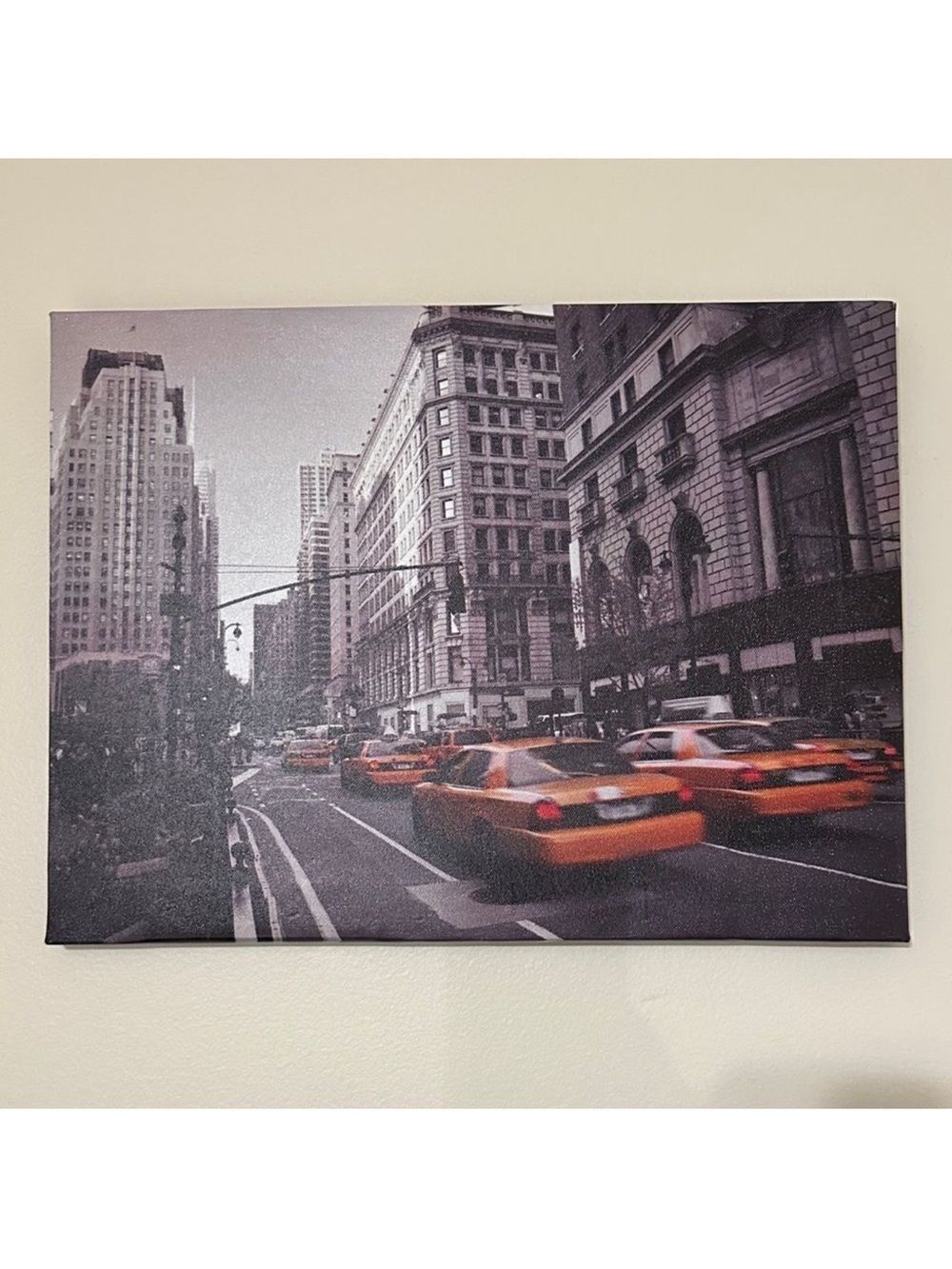 City Street Taxi Picture Print